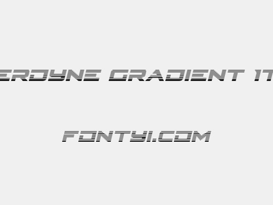 Cyberdyne Gradient Italic