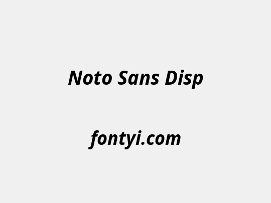 Noto Sans Disp