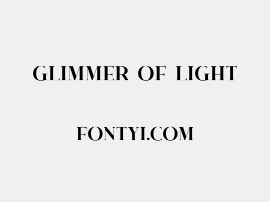 glimmer of light