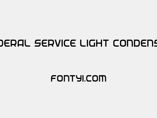 Federal Service Light Condensed