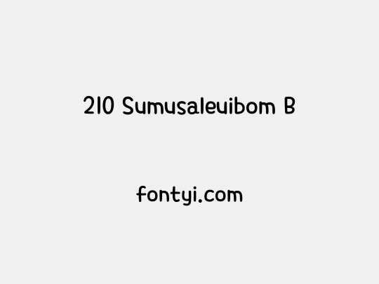 210 Sumusaleuibom B