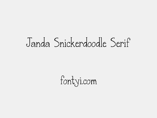 Janda Snickerdoodle Serif