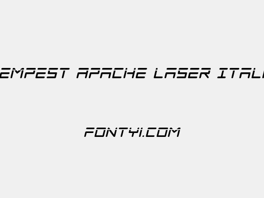 Tempest Apache Laser Italic