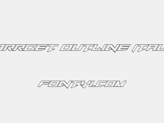 Tarrget Outline Italic