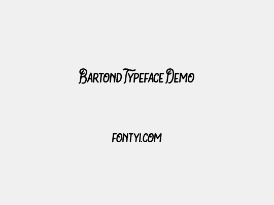Bartond Typeface Demo