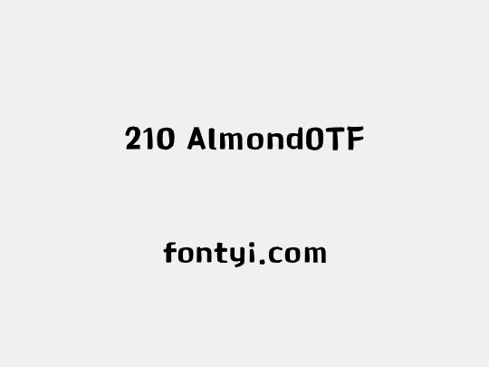 210 AlmondOTF