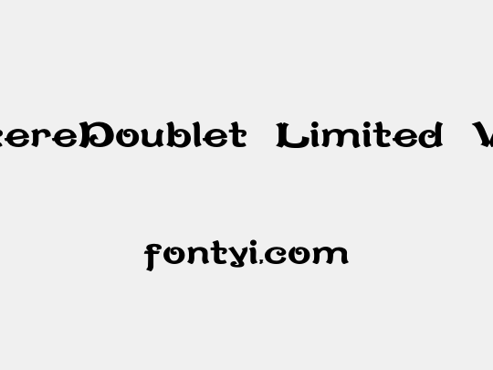 CaractereDoublet Limited Version