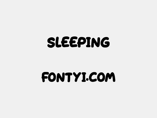 Sleeping