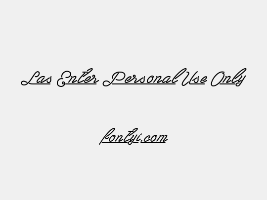 Las Enter Personal Use Only