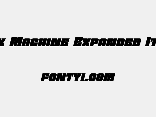 Funk Machine Expanded Italic