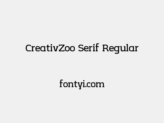 CreativZoo Serif Regular
