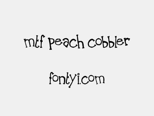 MTF Peach Cobbler