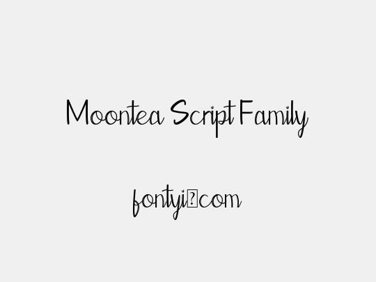 Moontea Script Family