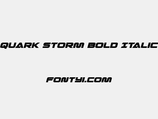 Quark Storm Bold Italic