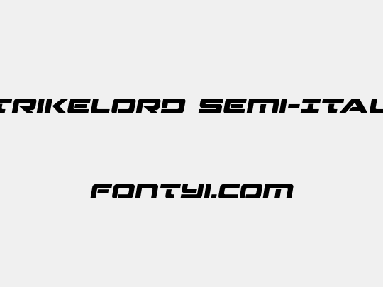 Strikelord Semi-Italic