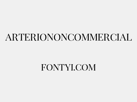 ArterioNonCommercial