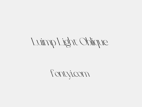 Luimp Light Oblique