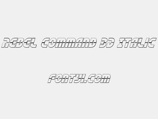 Rebel Command 3D Italic