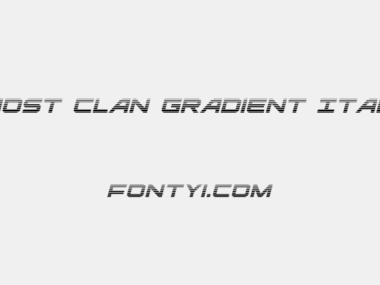 Ghost Clan Gradient Italic