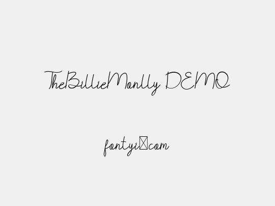 TheBillieMonlly DEMO