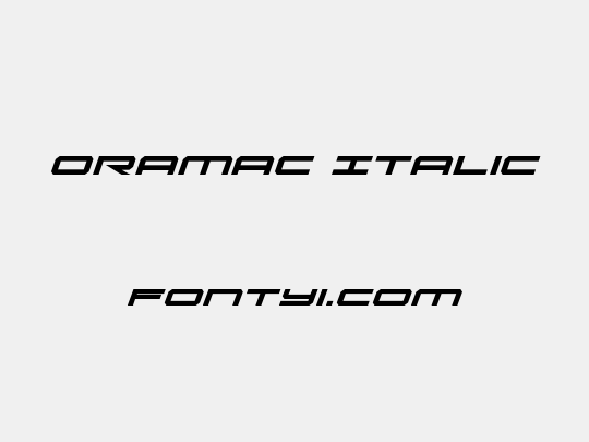 Oramac Italic
