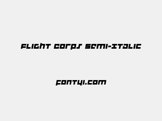 Flight Corps Semi-Italic
