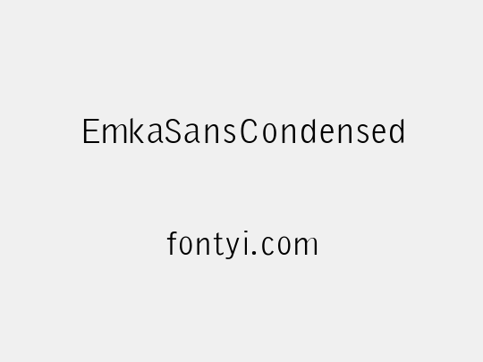 EmkaSansCondensed