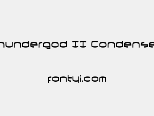 Thundergod II Condensed