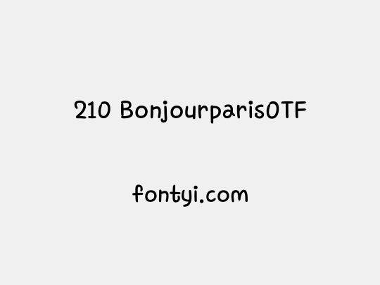 210 BonjourparisOTF