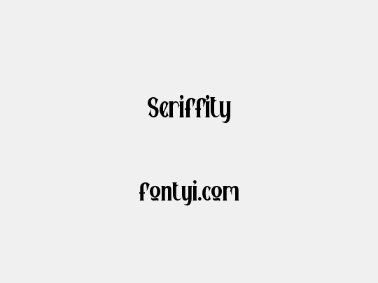 Seriffity