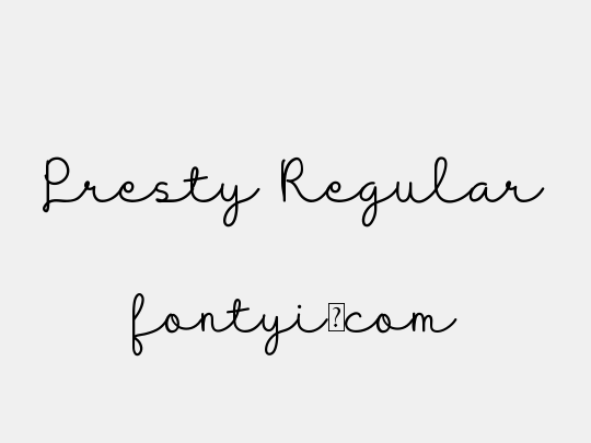 Presty Regular