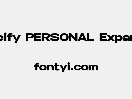 Specify PERSONAL Expanded