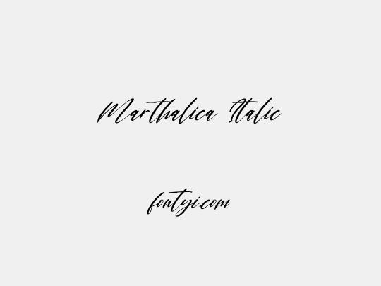 Marthalica Italic