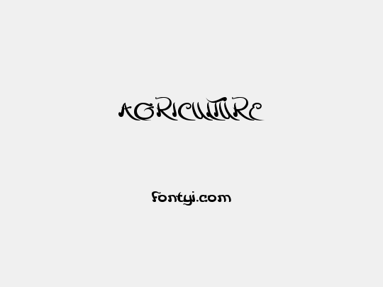 AGRICULTURE