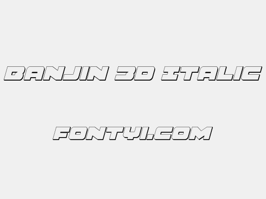 Banjin 3D Italic