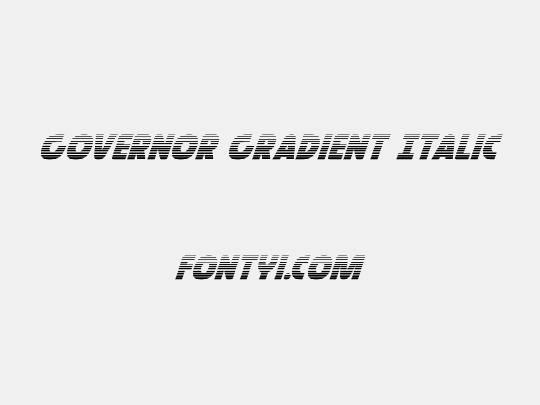 Governor Gradient Italic