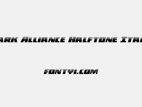 Dark Alliance Halftone Italic