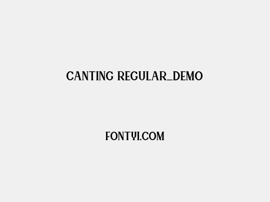 Canting Regular_DEMO