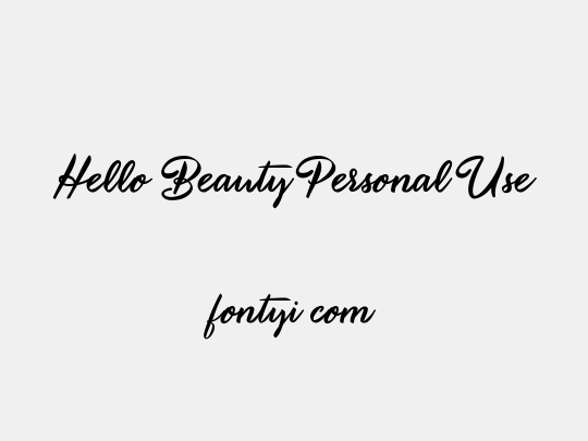 Hello Beauty Personal Use