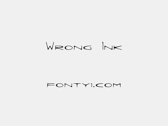 Wrong Ink