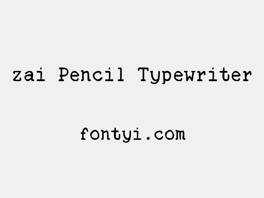 zai Pencil Typewriter