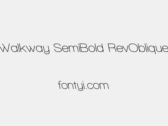 Walkway SemiBold RevOblique