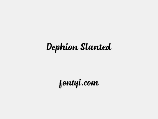 Dephion Slanted