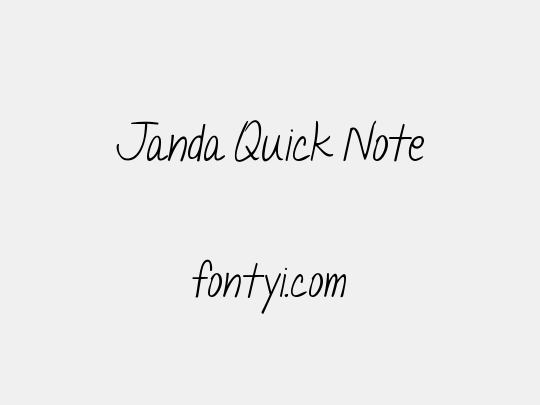 Janda Quick Note
