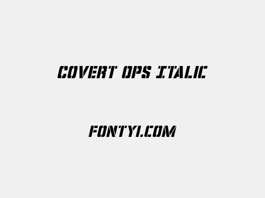 Covert Ops Italic