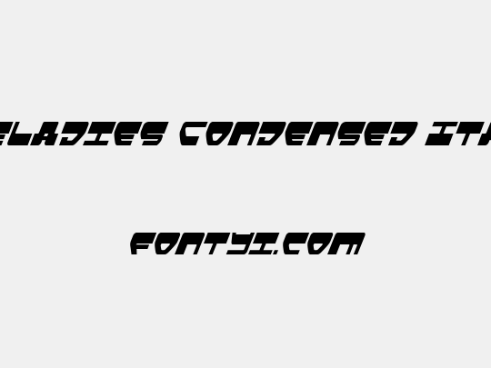 Loveladies Condensed Italic