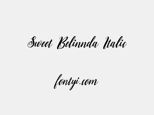 Sweet Belinnda Italic