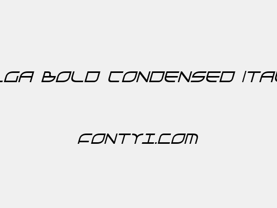 Galga Bold Condensed Italic