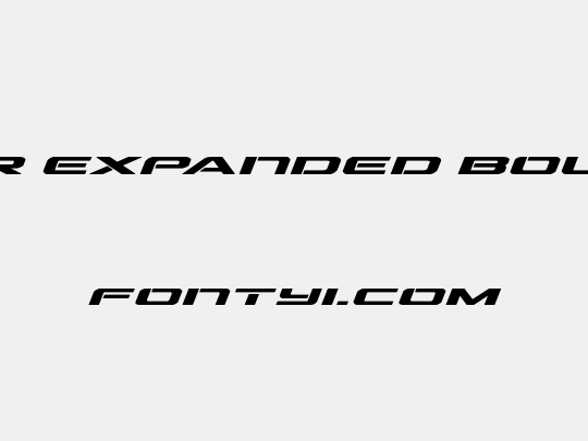 Outrider Expanded Bold Italic