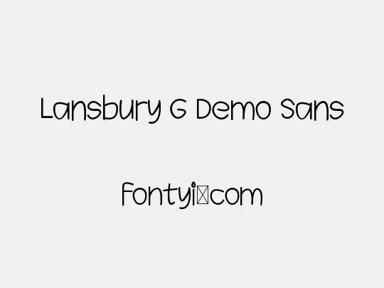 Lansbury G Demo Sans